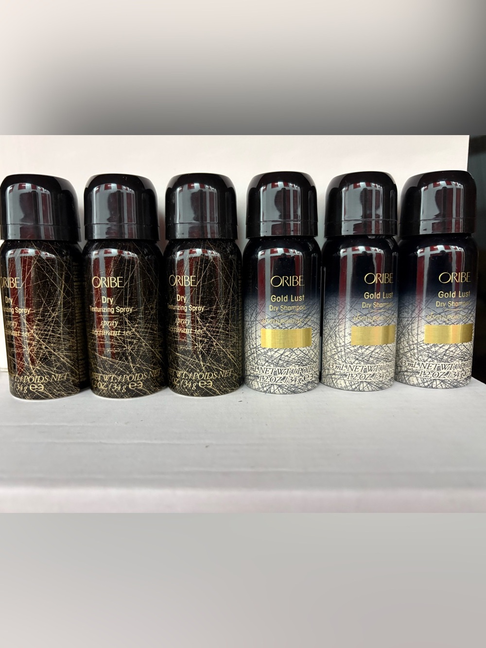 Oribe Dry Texturizing Spray trial size & Gold Lust Dry Shampoo trial size